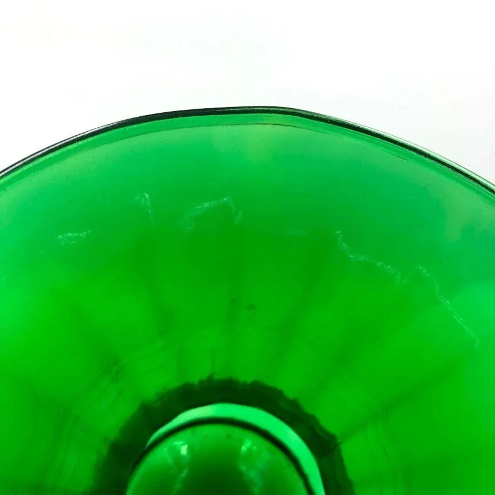 Vintage Emerald Green Glass Flower Vase